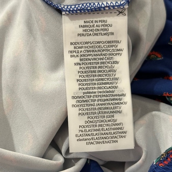 RLX‎ Ralph Lauren Mens Golf Polo Shirt Royal Multi Floral Print Wicking Size L - Picture 7 of 7